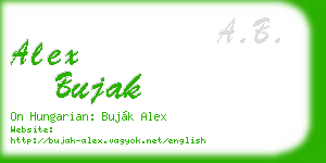 alex bujak business card