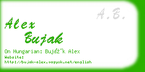 alex bujak business card